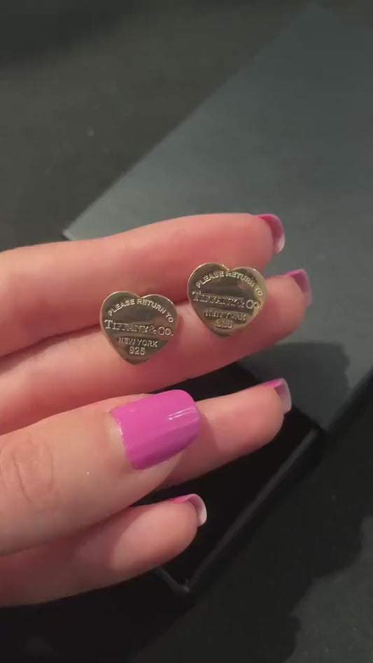 14K Gold Planet Tiffany & Co Luxury Jewelry Stud Earrings