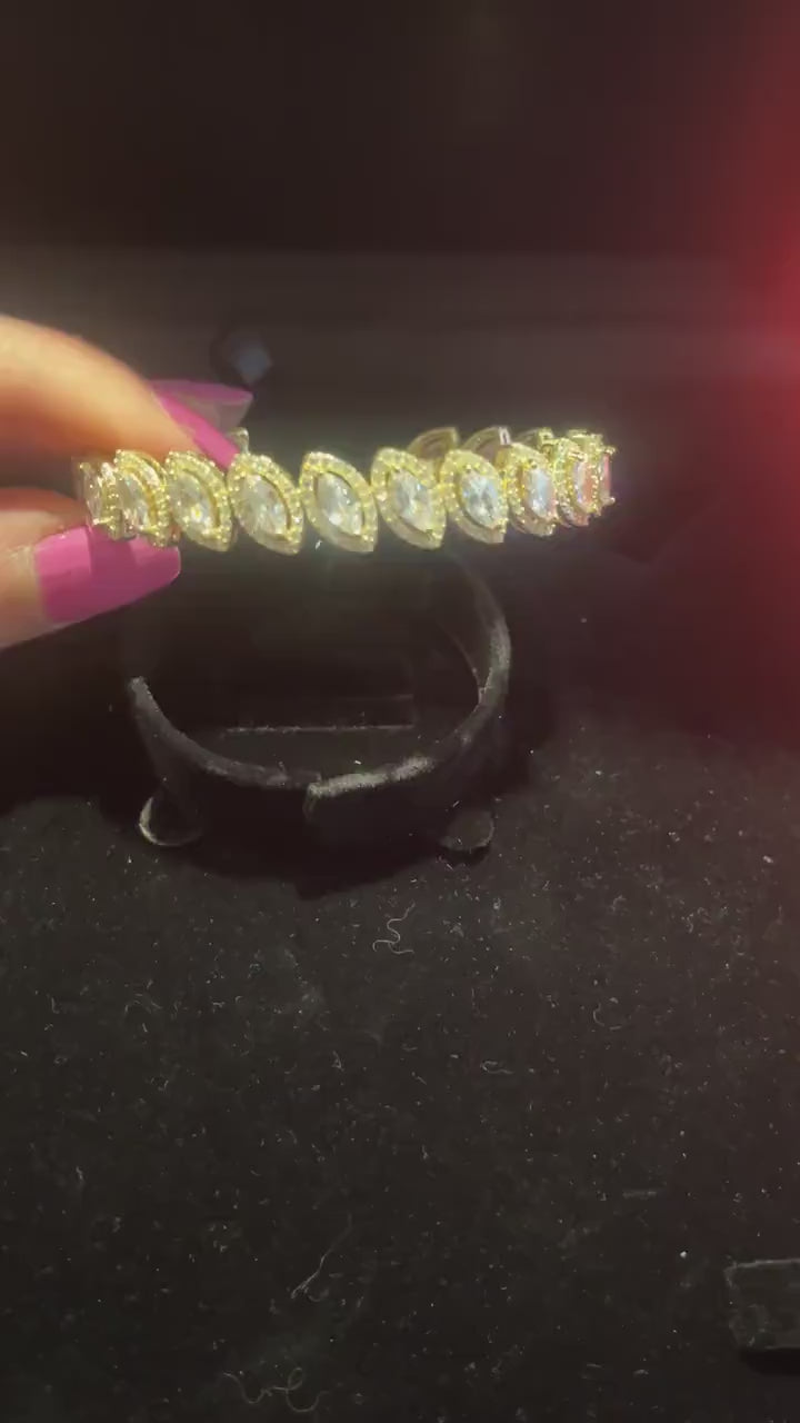 Diamond Drop cut Gold Plated 925 Sterling Silver Madagascar Zircon Stone Bracelet,Silver Zircon Stone Bracelet,