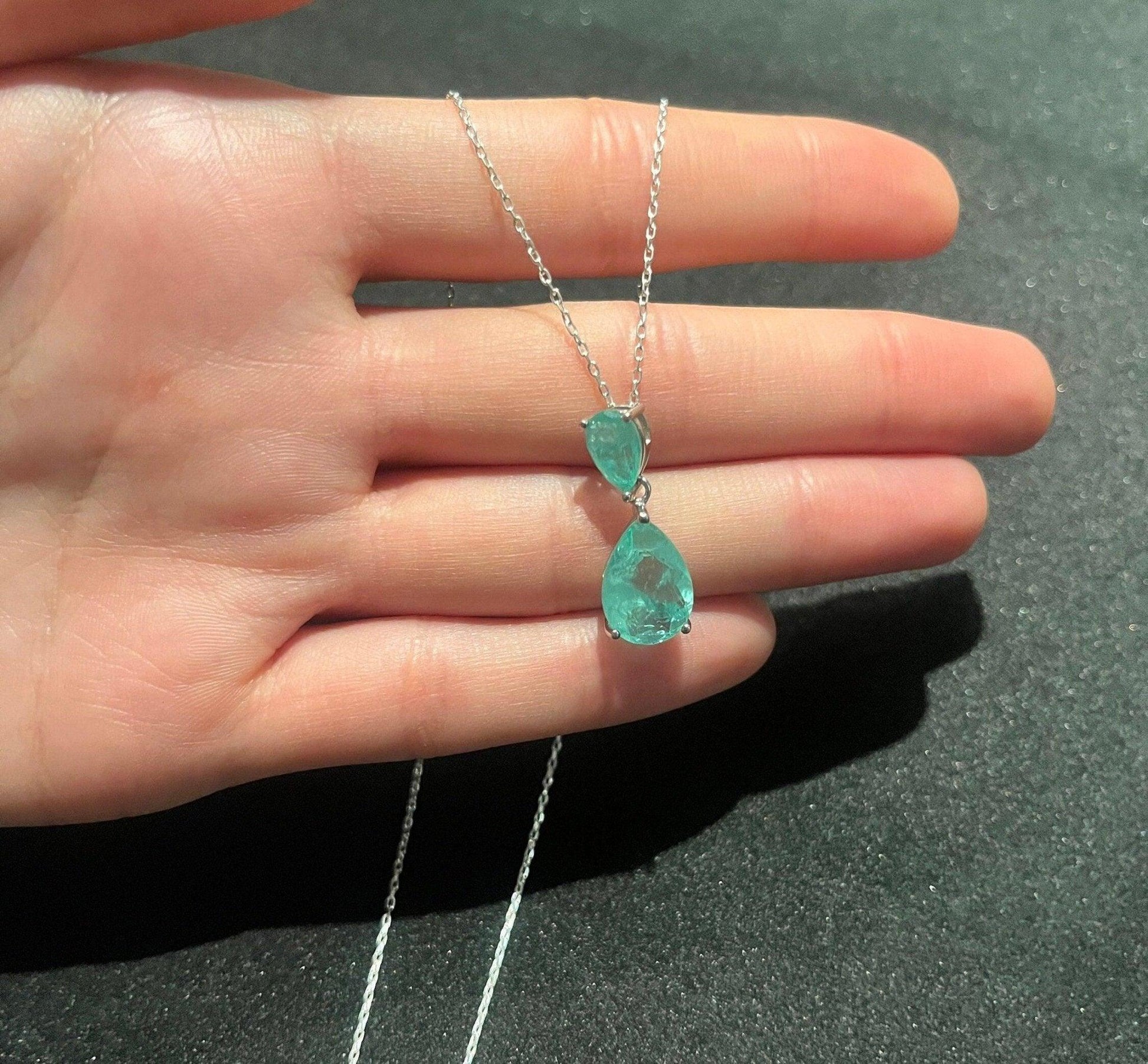 Aqua Marine Handmade Necklace | Handmade Necklace | 925 Sterling Silver | Natural stone necklace | Aqua Marine| - Tracesilver