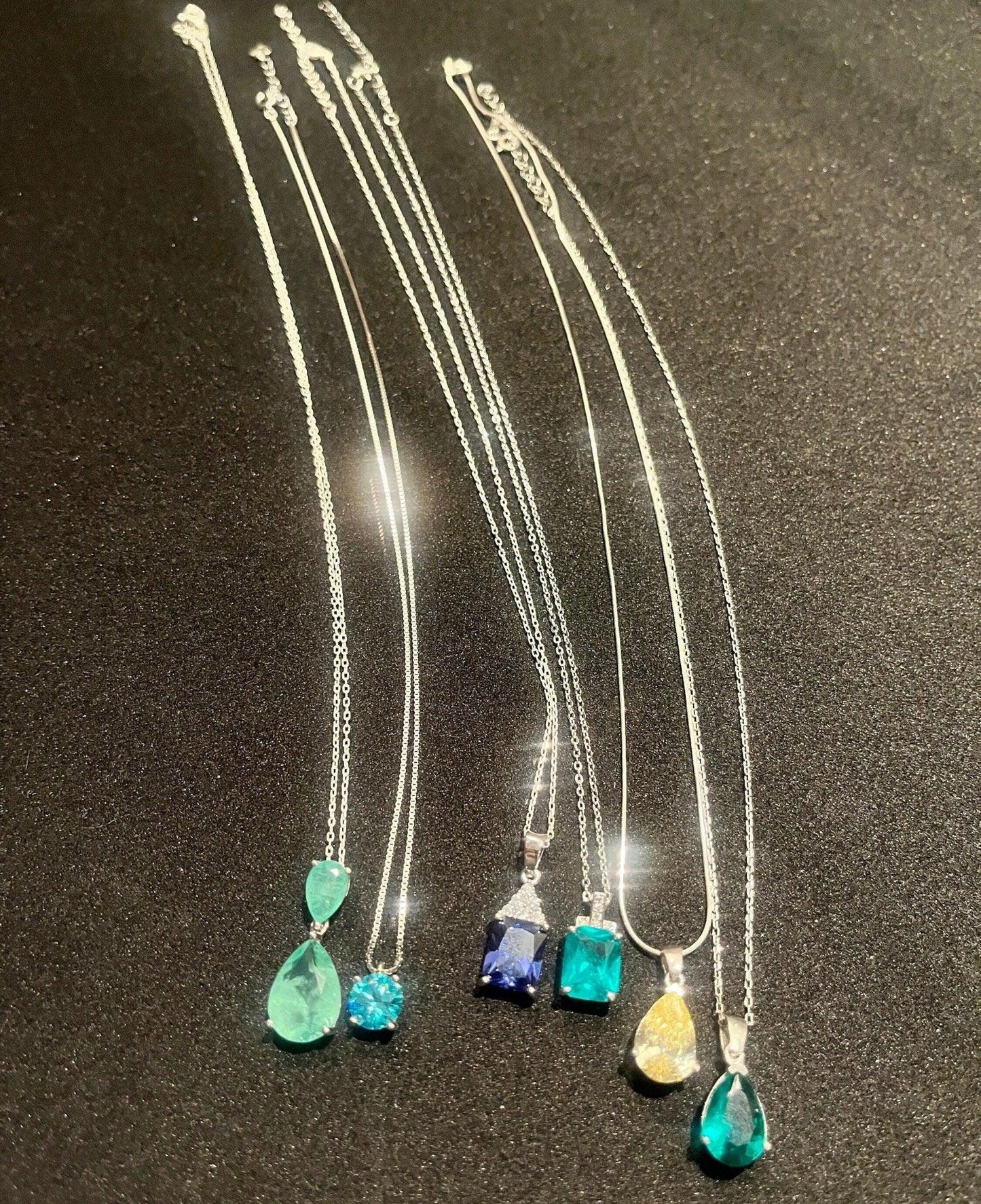 Aqua Marine Handmade Necklace | Handmade Necklace | 925 Sterling Silver | Natural stone necklace | Aqua Marine| - Tracesilver
