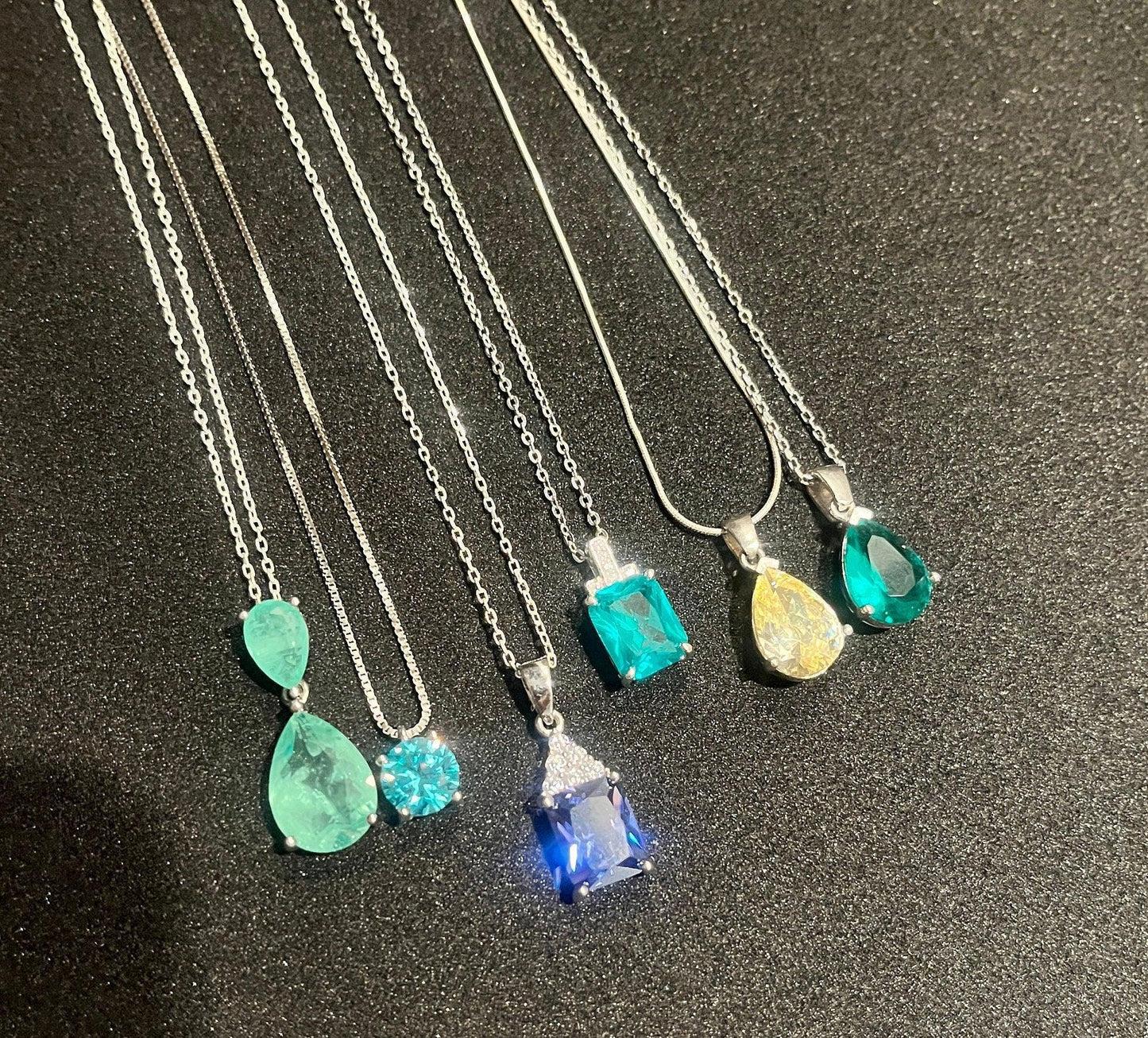 Aqua Marine Handmade Necklace | Handmade Necklace | 925 Sterling Silver | Natural stone necklace | Aqua Marine| - Tracesilver