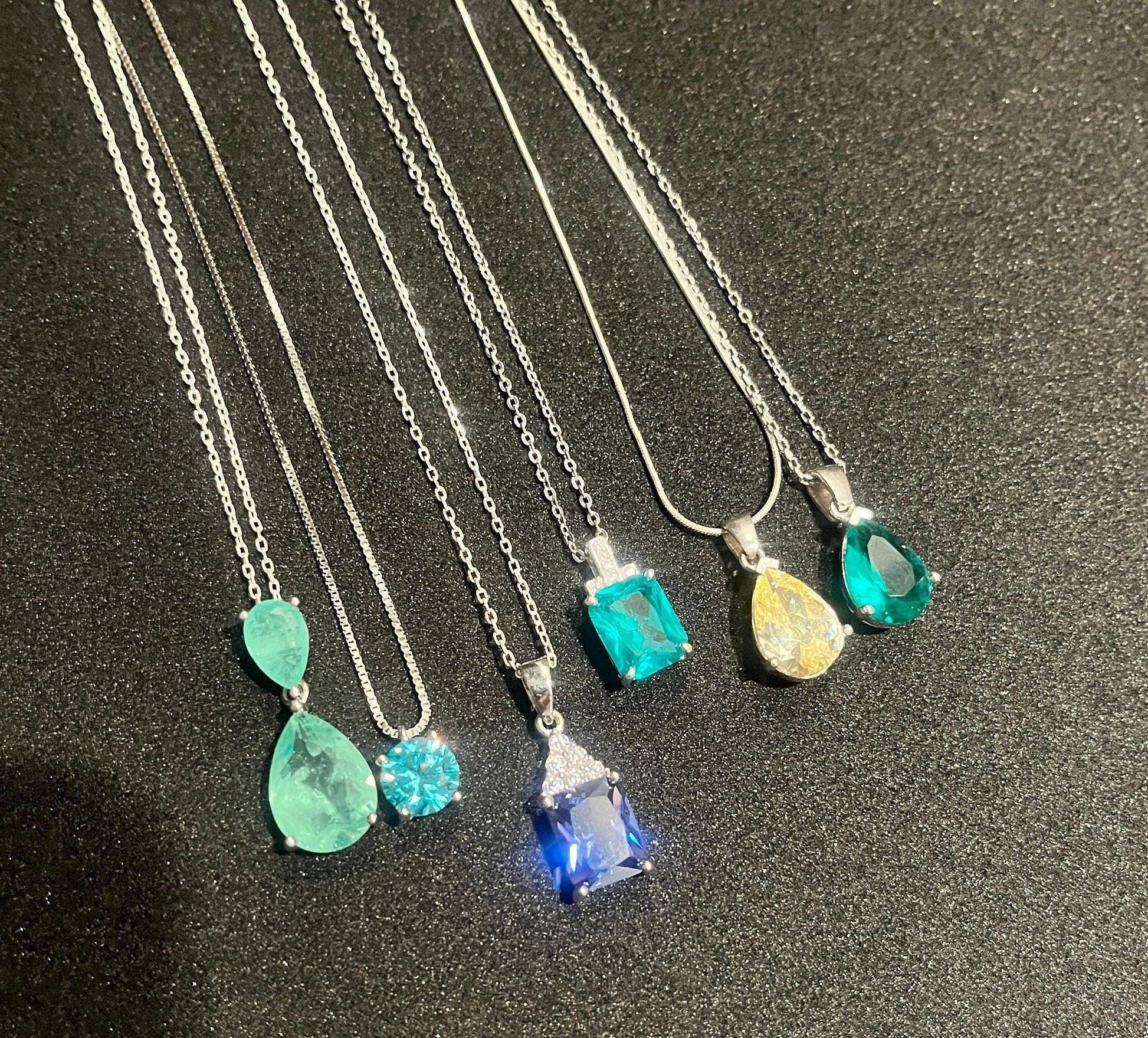 Aqua Marine Handmade Necklace | Handmade Necklace | 925 Sterling Silver | Natural stone necklace | Aqua Marine| - Tracesilver