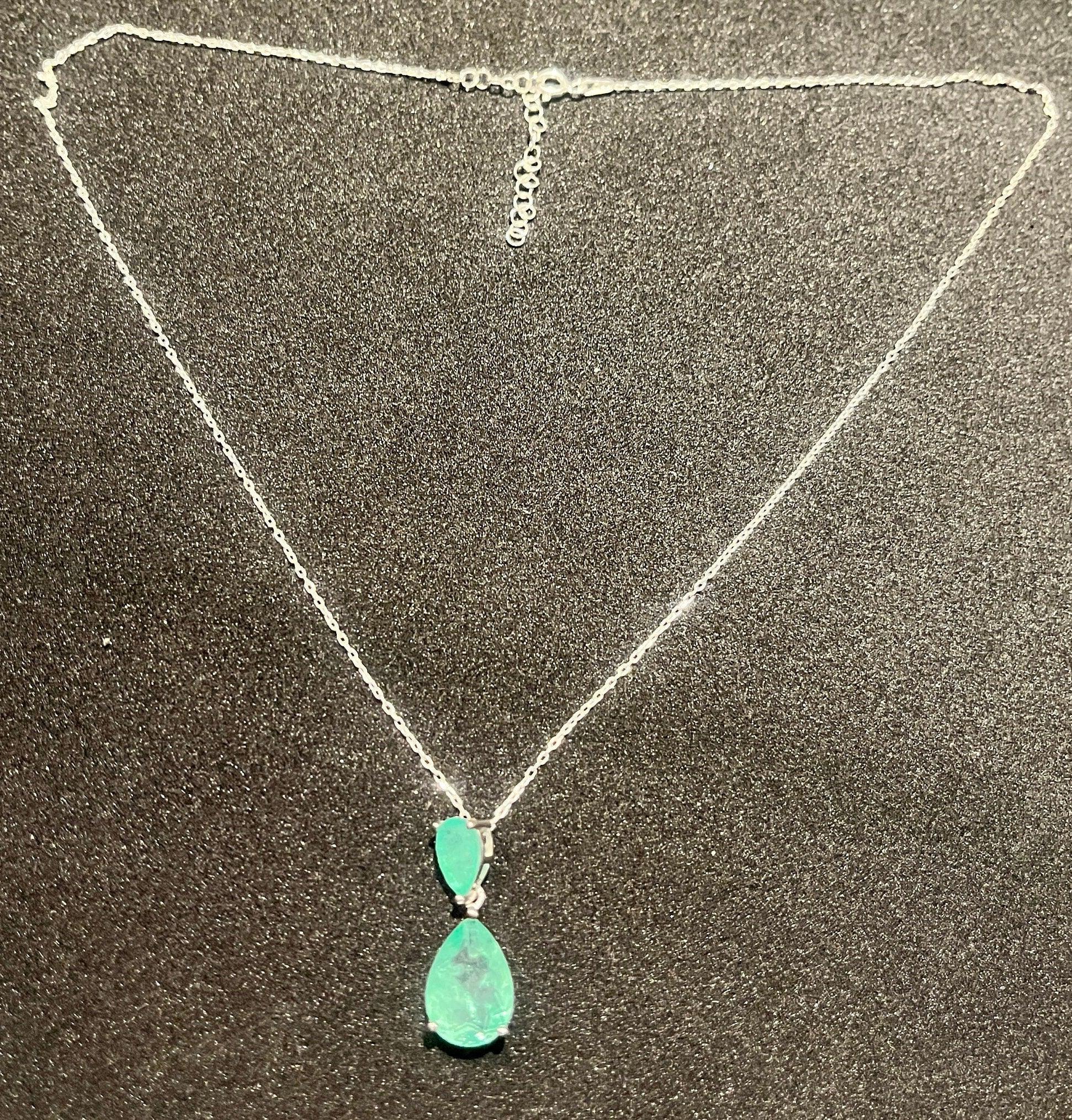 Aqua Marine Handmade Necklace | Handmade Necklace | 925 Sterling Silver | Natural stone necklace | Aqua Marine| - Tracesilver