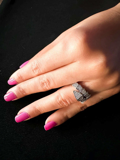 BVLGARI Serpenti Viper Collection 925 Sterling Silver Rings - Tracesilver