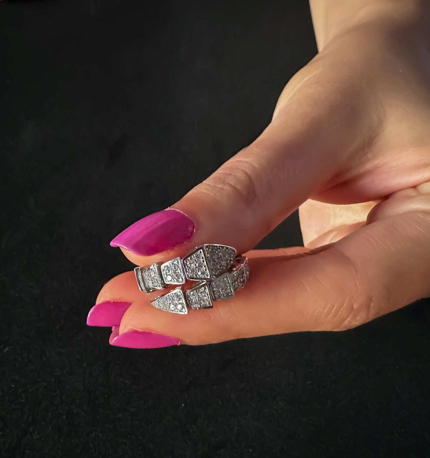 BVLGARI Serpenti Viper Collection 925 Sterling Silver Rings - Tracesilver