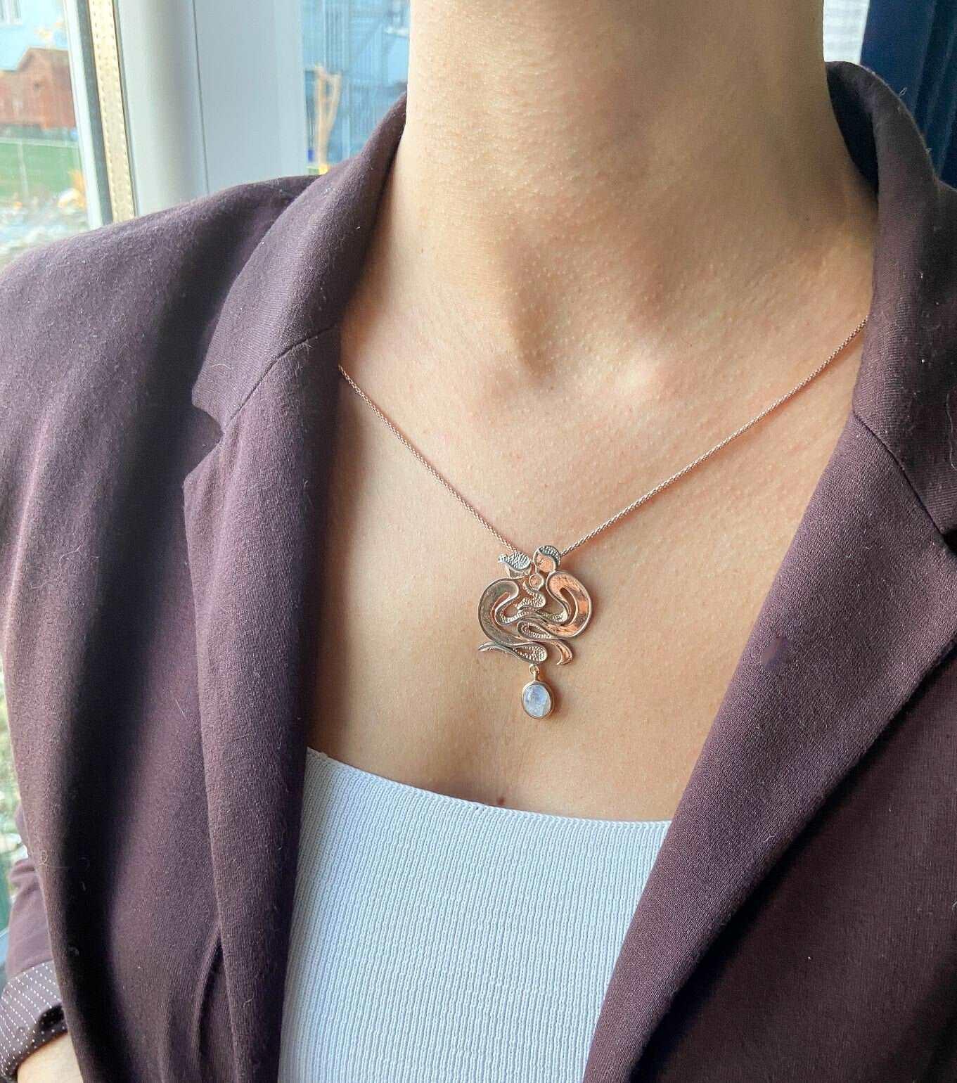 Custom Design Family Moonstone Necklace For Women, 925 Sterling Silver Moonstone Family Pendant Jewelry For Her, Family Jewelry Necklace - Tracesilver
