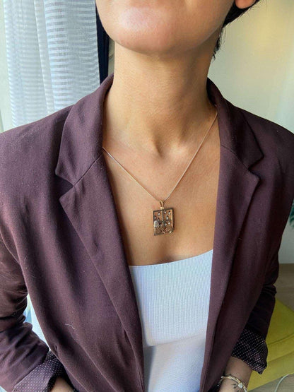 Custom Story Design Moving Her Watching Rain Ladies Necklace For Women Jewelry, Girl Gift Pendant - Tracesilver