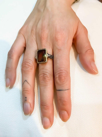 Diaspore Zultanite Stone Ring, 925 Sterling Silver Handmade Diaspore Zultanite Gemstone Ring, 7 Colors İn Days Desing Rings, Turkey Jewelry - Tracesilver