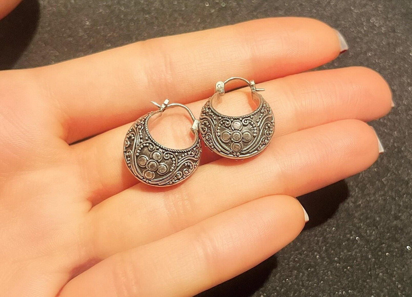 Filigree 925 Sterling Silver Earring| Filigree Handmade Earring |925 Sterling Handmade | Traditional Design Earrings |SilverEarring |Fligree - Tracesilver