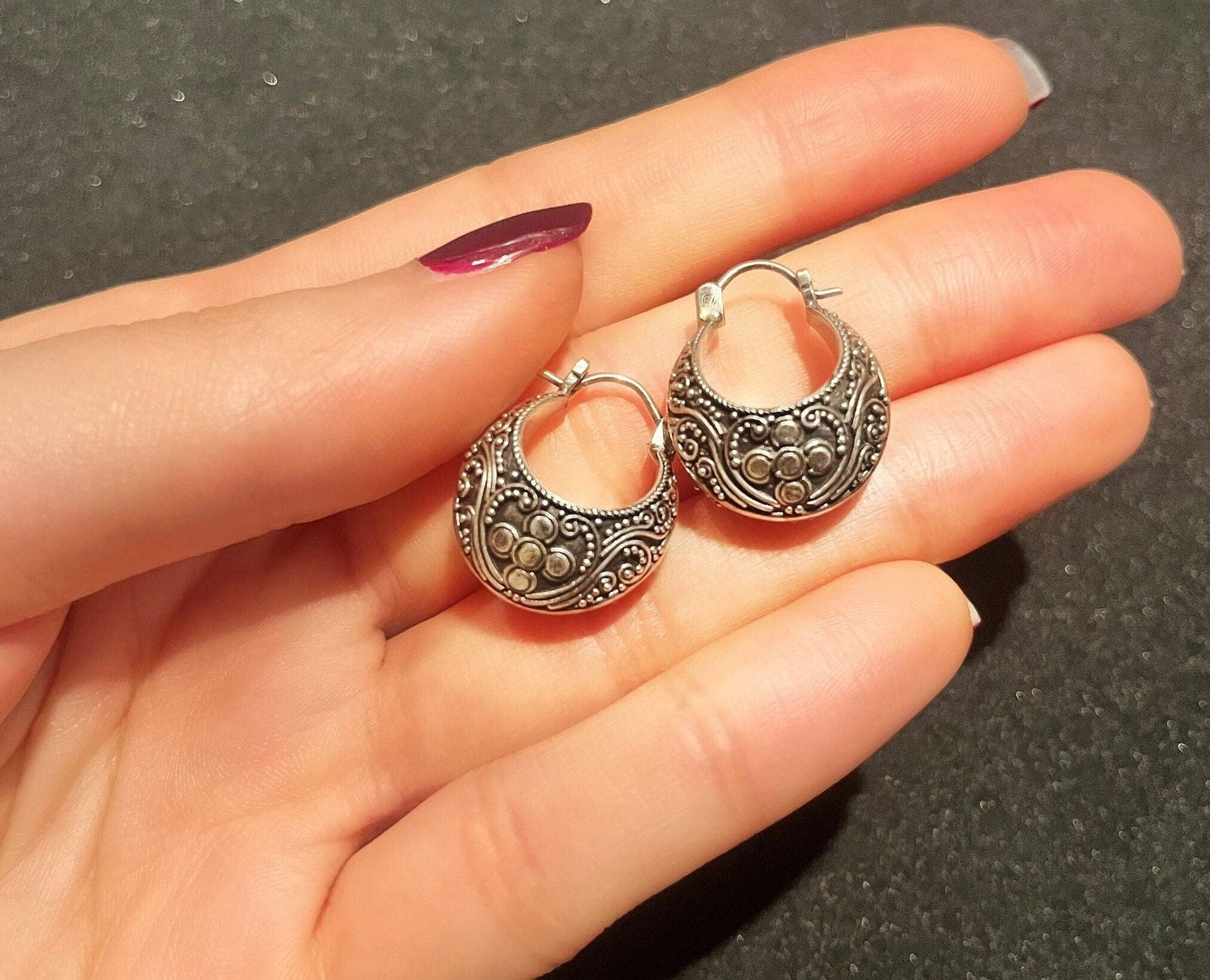 Filigree 925 Sterling Silver Earring| Filigree Handmade Earring |925 Sterling Handmade | Traditional Design Earrings |SilverEarring |Fligree - Tracesilver