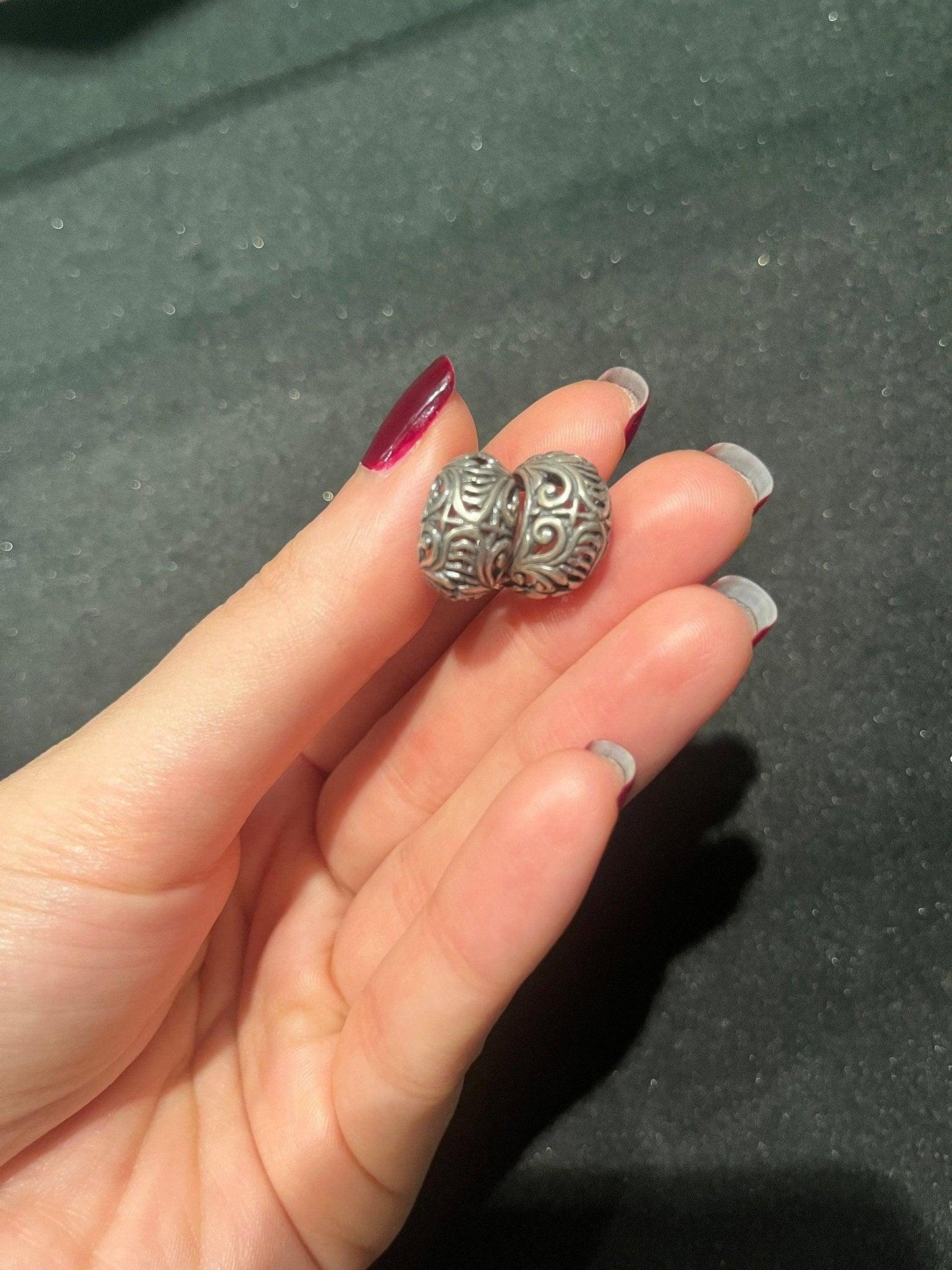 Filigree 925 Sterling Silver Earring | Filigree Traditional Design | Anatolian Handmade Filigree Earrings | Filigree Earrings | 925 Silver - Tracesilver