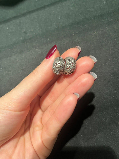 Filigree 925 Sterling Silver Earring | Filigree Traditional Design | Anatolian Handmade Filigree Earrings | Filigree Earrings | 925 Silver - Tracesilver