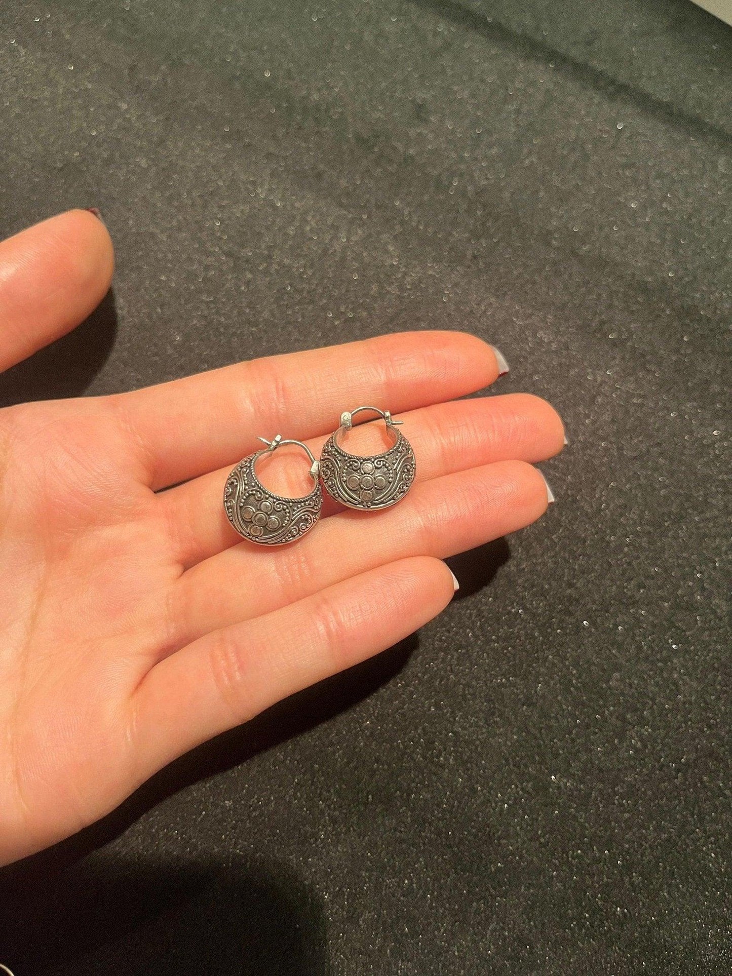 Filigree 925 Sterling Silver Earring | Filigree Traditional Design | Anatolian Handmade Filigree Earrings | Filigree Earrings | 925 Silver - Tracesilver