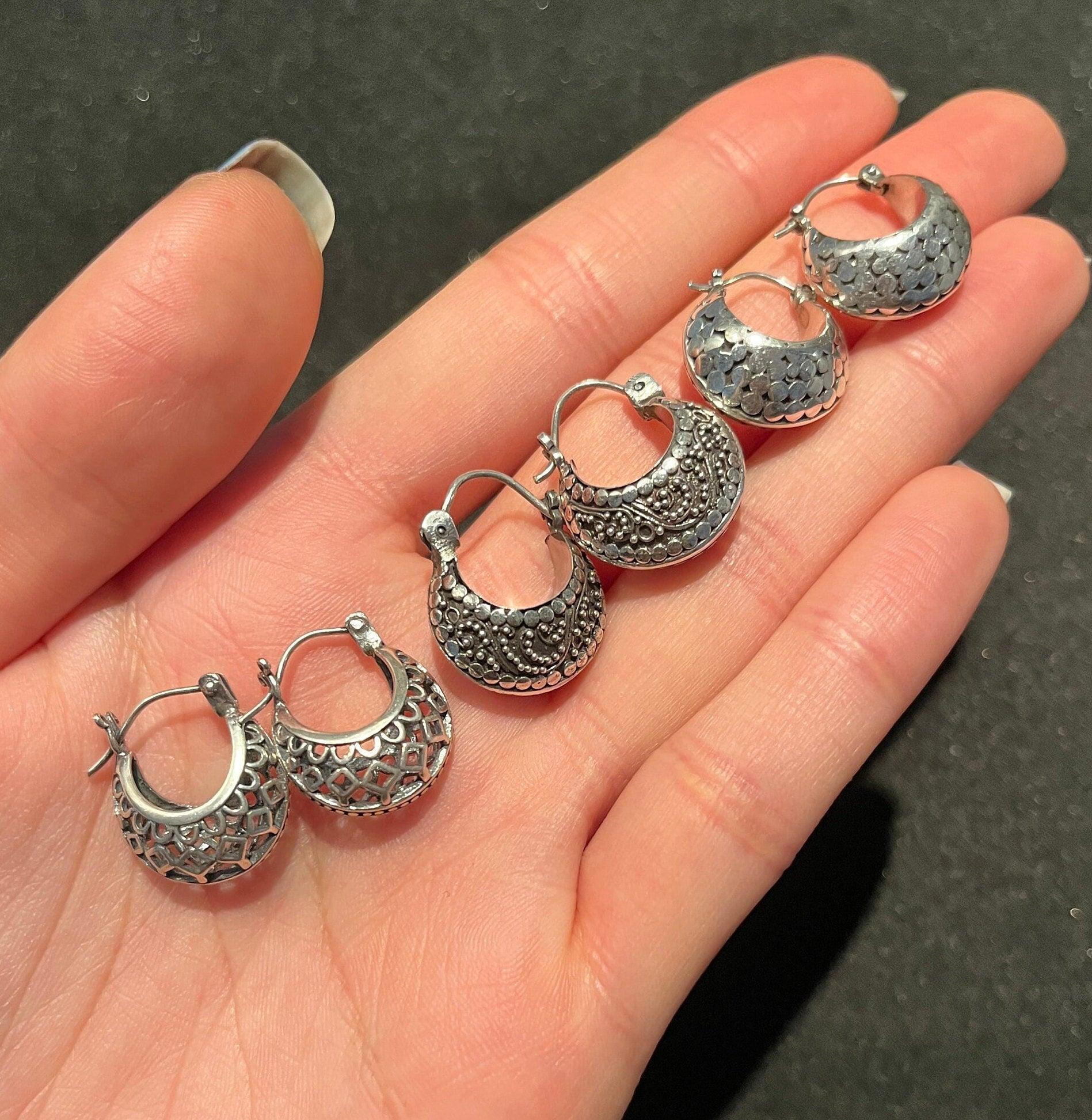 Filigree 925 Sterling Silver Earring,Filigree Handmade Earrings,Traditional Silver Earrings,Gift For Her,925 Silver Earrings - Tracesilver