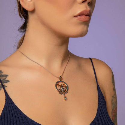 Hz.Rumi Nothingness Unique Desing Handmade 925 Sterling Silver Necklace, Mevlana Jewelry Pendant, Unique Desing Sufi Necklaces - Tracesilver