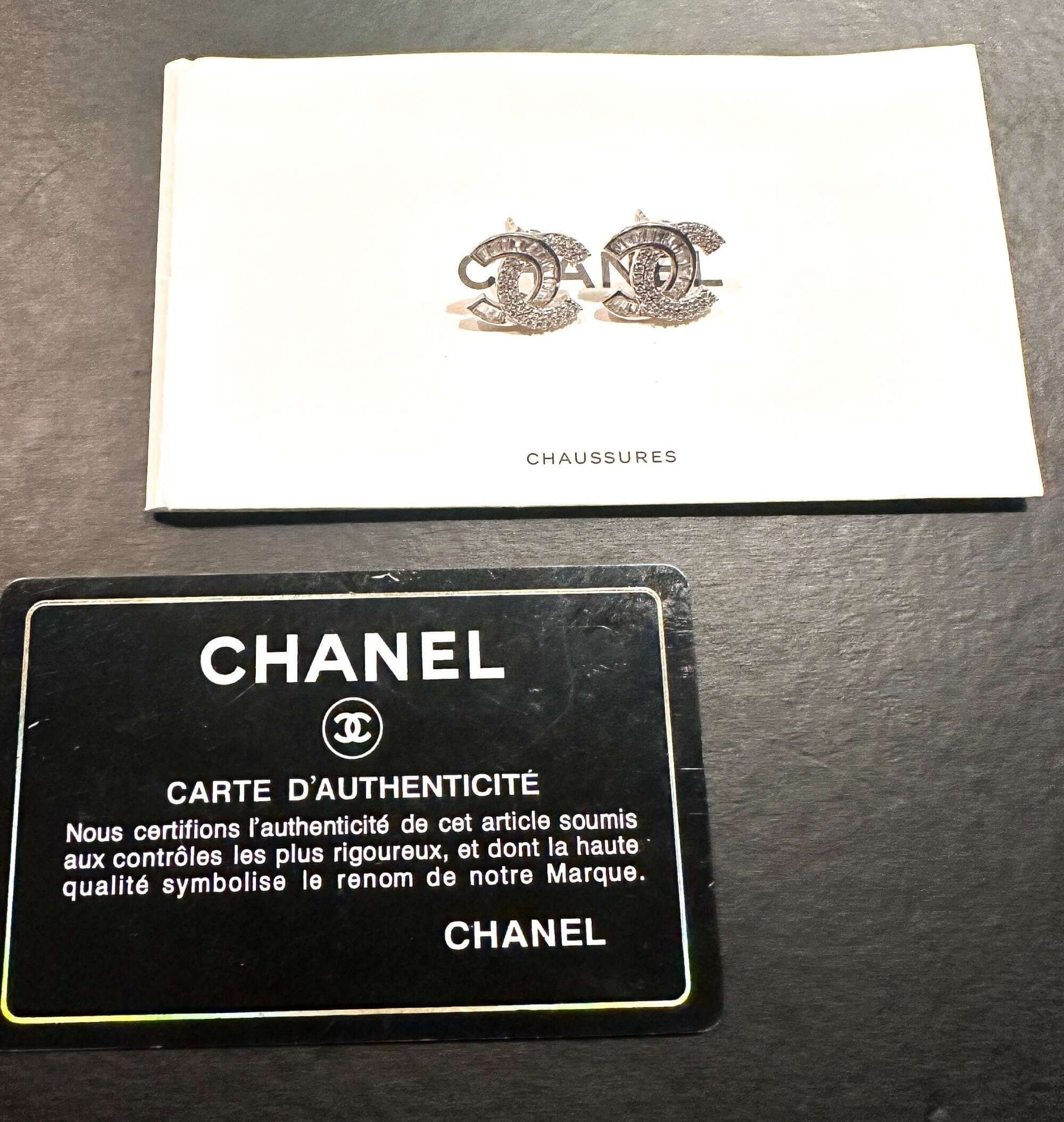 925 Sterling Silver Chanel First Quality Vintage Earrings