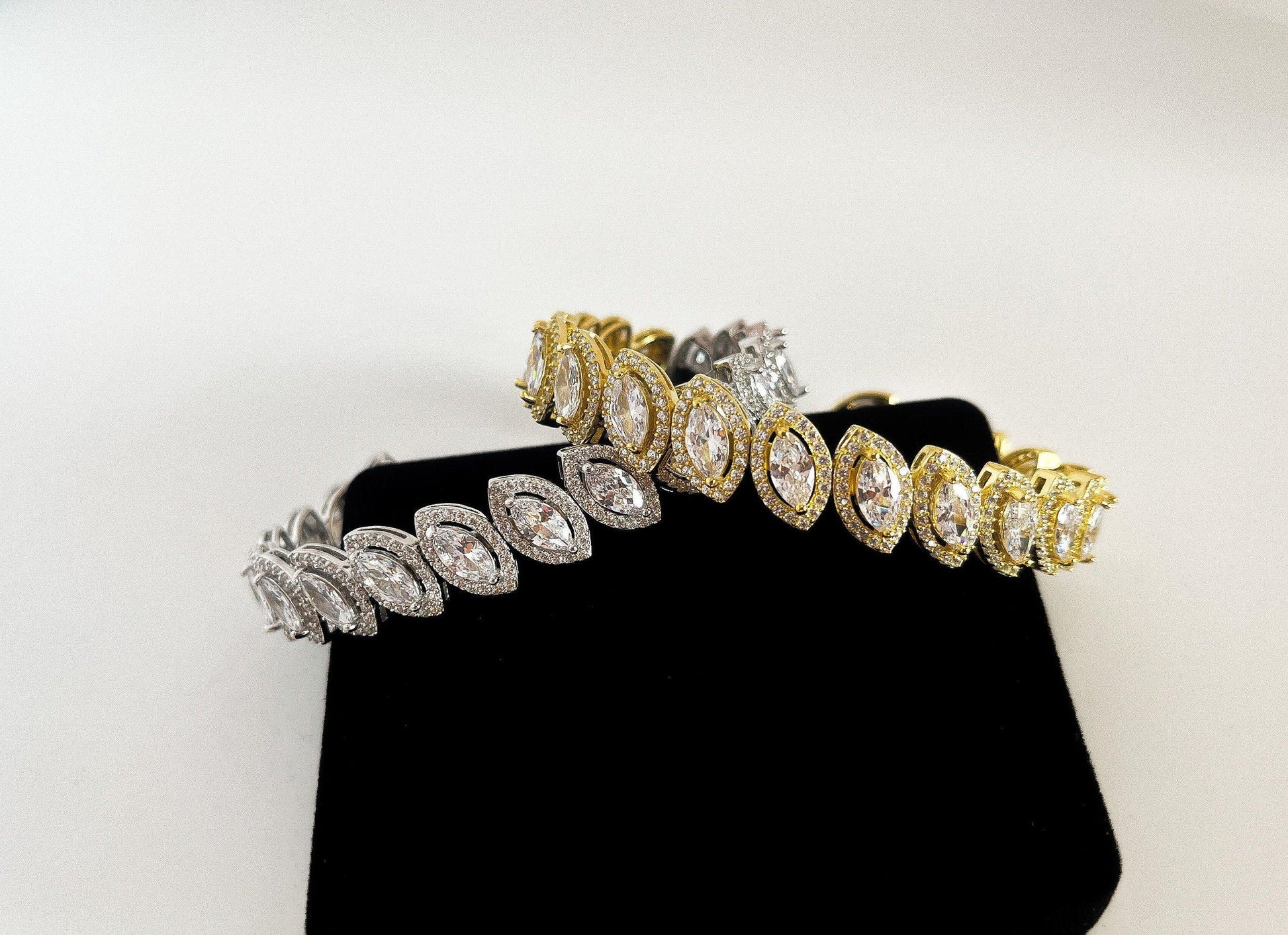 Diamond Drop cut 925 Sterling Silver Madagascar Zircon Stone Bracelet,Silver Zircon Stone Bracelet,Gold Plated Zircon Stone Bracelet, - Tracesilver