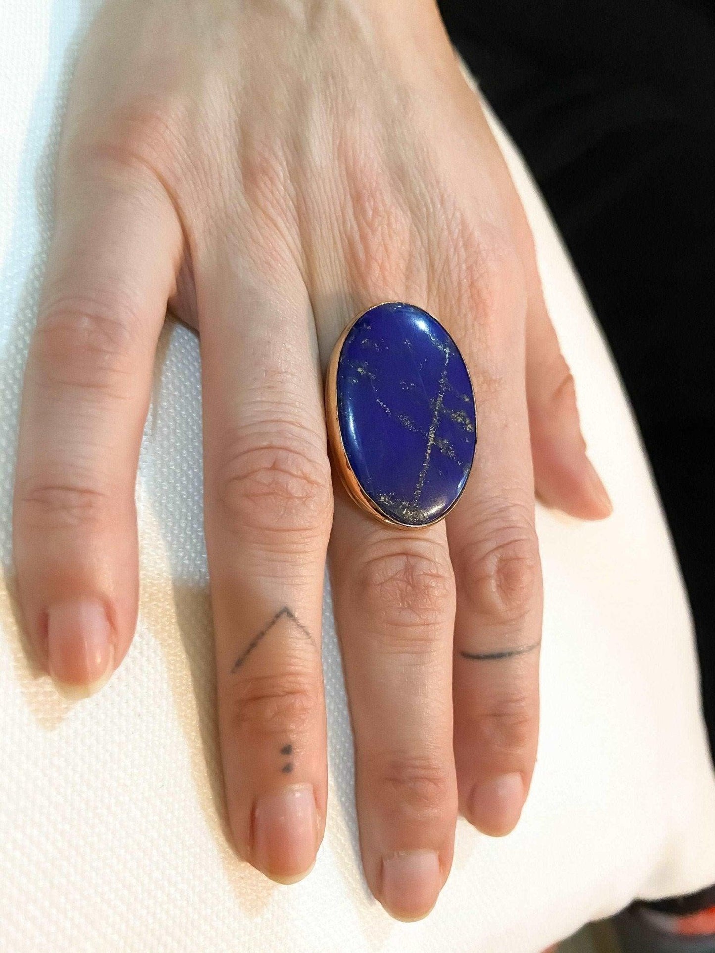 Lapis Lazuli 925 Sterling Silver Handmade Jewelry For Women Ring,Lapis Lazuli Natural Stone Handcraft Ring, Gift For Women,Gift For Best Mom - Tracesilver