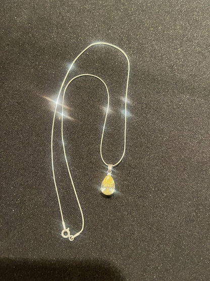 Lemon Topaz 925 Sterling Silver Necklace, Handmade Yellow Topaz Jewelry Pendant For Women, Christmas Gift Jewelry - Tracesilver