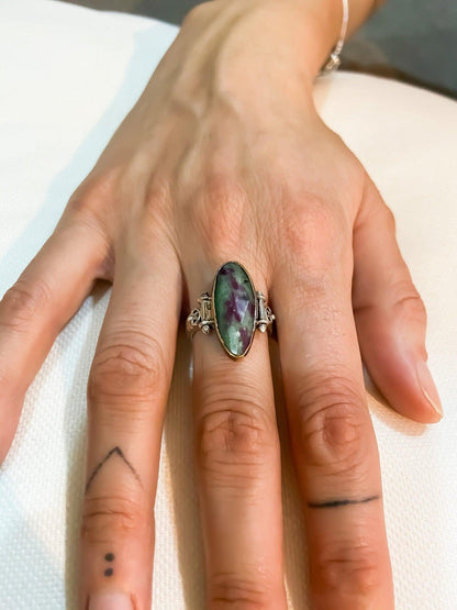 Ruby 925 Sterling Silver Handmade Ring, Ruby Natural Stone Ring For Women, Precious Natural Stone Jewelry Ring, Gift For Best Mother - Tracesilver