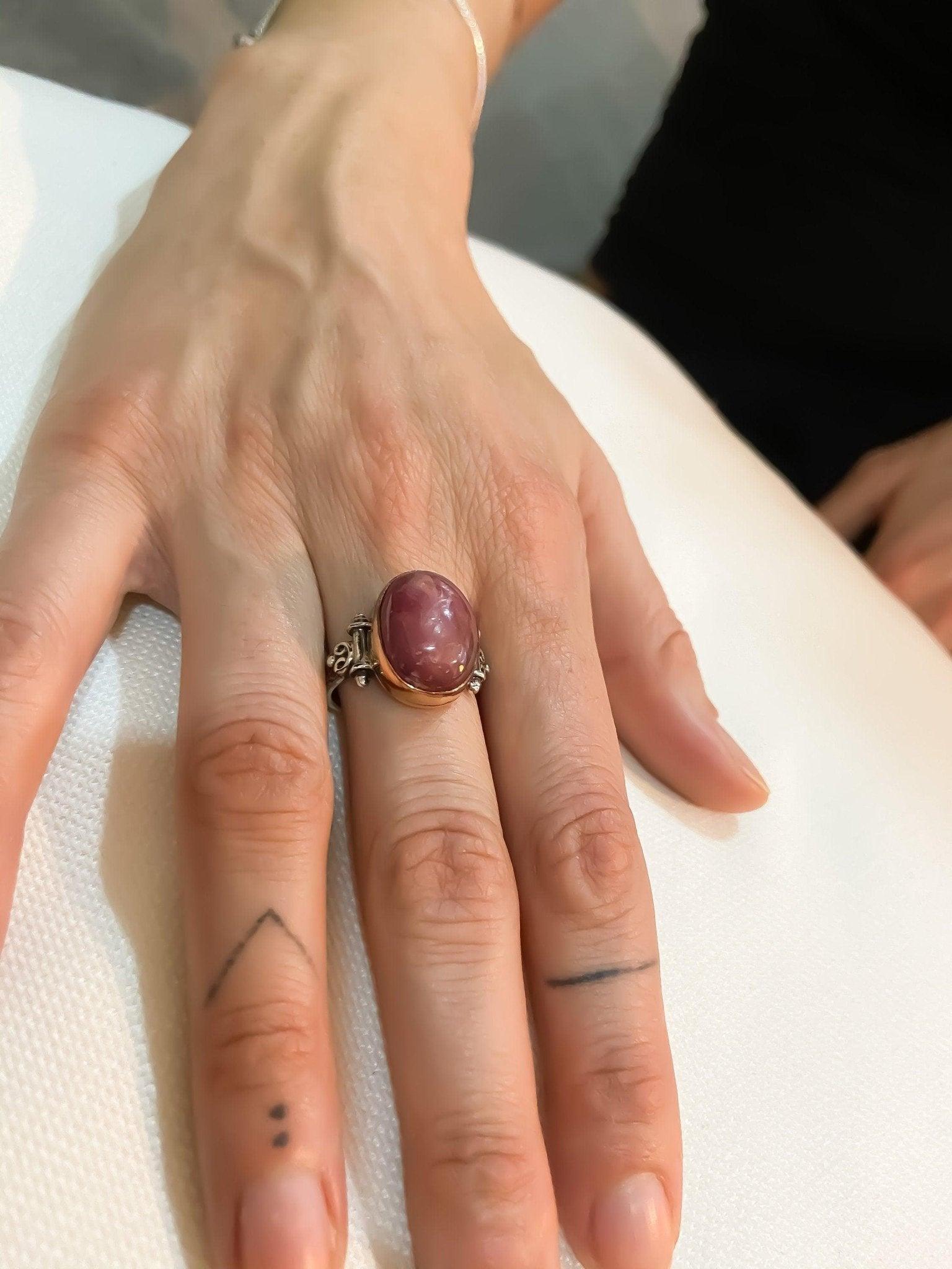 Ruby Jewelry Ring 925 Sterling Silver Handmade, Ruby Natural Stone Ring For Women, Precious Natural Stone Jewelry Ring, Gift For Best Mother - Tracesilver