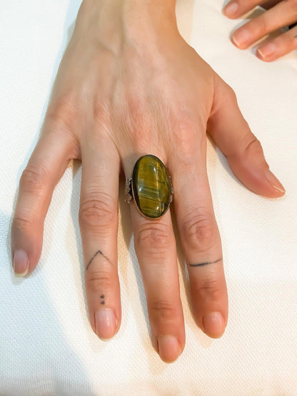 Rutilated Quartz Handmade Women Ring, 925 Sterling Silver Rutilated Quartz Stone Jewelry Ring, Gemstone Ring For Women, Gift Ring For Mother - Tracesilver