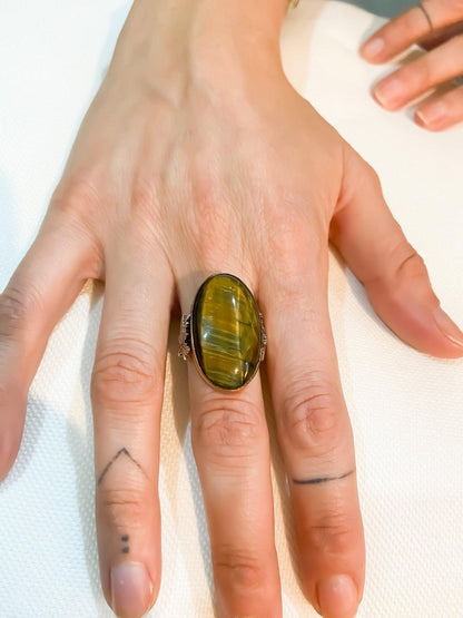 Rutilated Quartz Handmade Women Ring, 925 Sterling Silver Rutilated Quartz Stone Jewelry Ring, Gemstone Ring For Women, Gift Ring For Mother - Tracesilver