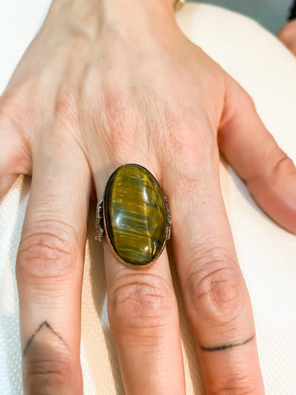 Rutilated Quartz Handmade Women Ring, 925 Sterling Silver Rutilated Quartz Stone Jewelry Ring, Gemstone Ring For Women, Gift Ring For Mother - Tracesilver
