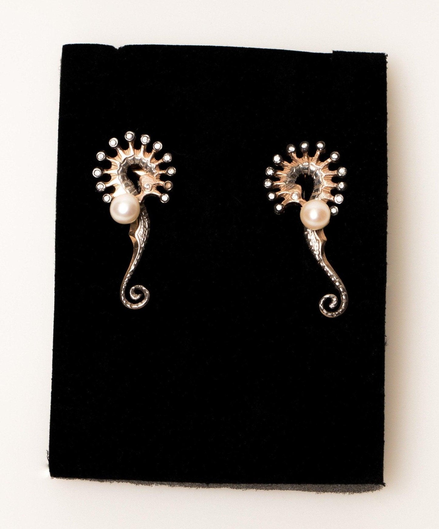 SEAHORSE Pearl Silver Handmade Necklace. 925 Silver Animal Horse Pearl Pendant, Horse Jewelry Sterling Necklace - Tracesilver