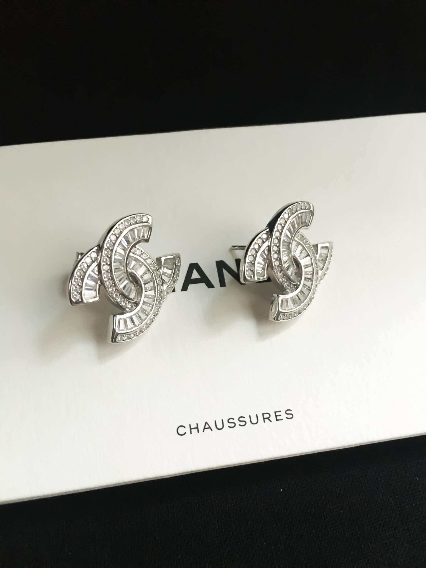 Vintage Chanel Zircon Stone Baguette Cut Chanel Earrings 925 Sterling Chanel Vintage Baguette Cut Earrings For Women.All of our products are 925 Sterling Silver and 925 Stamped.Shipping Free.Door to door Express Shipping Service.AmericEarringsVintage Chanel