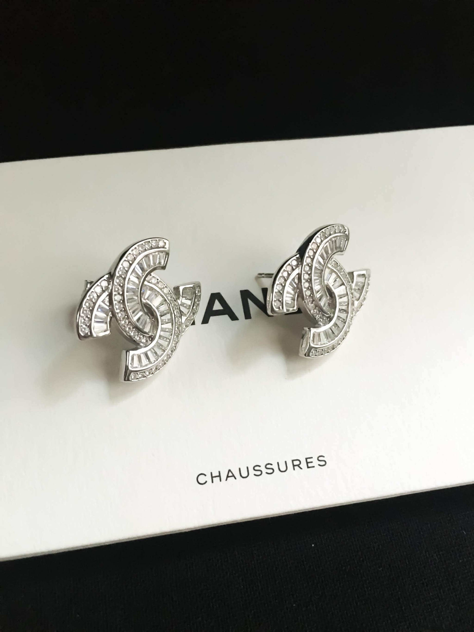 Vintage Chanel Zircon Stone Baguette Cut Chanel Earrings 925 Sterling Chanel Vintage Baguette Cut Earrings For Women.All of our products are 925 Sterling Silver and 925 Stamped.Shipping Free.Door to door Express Shipping Service.AmericEarringsVintage Chanel