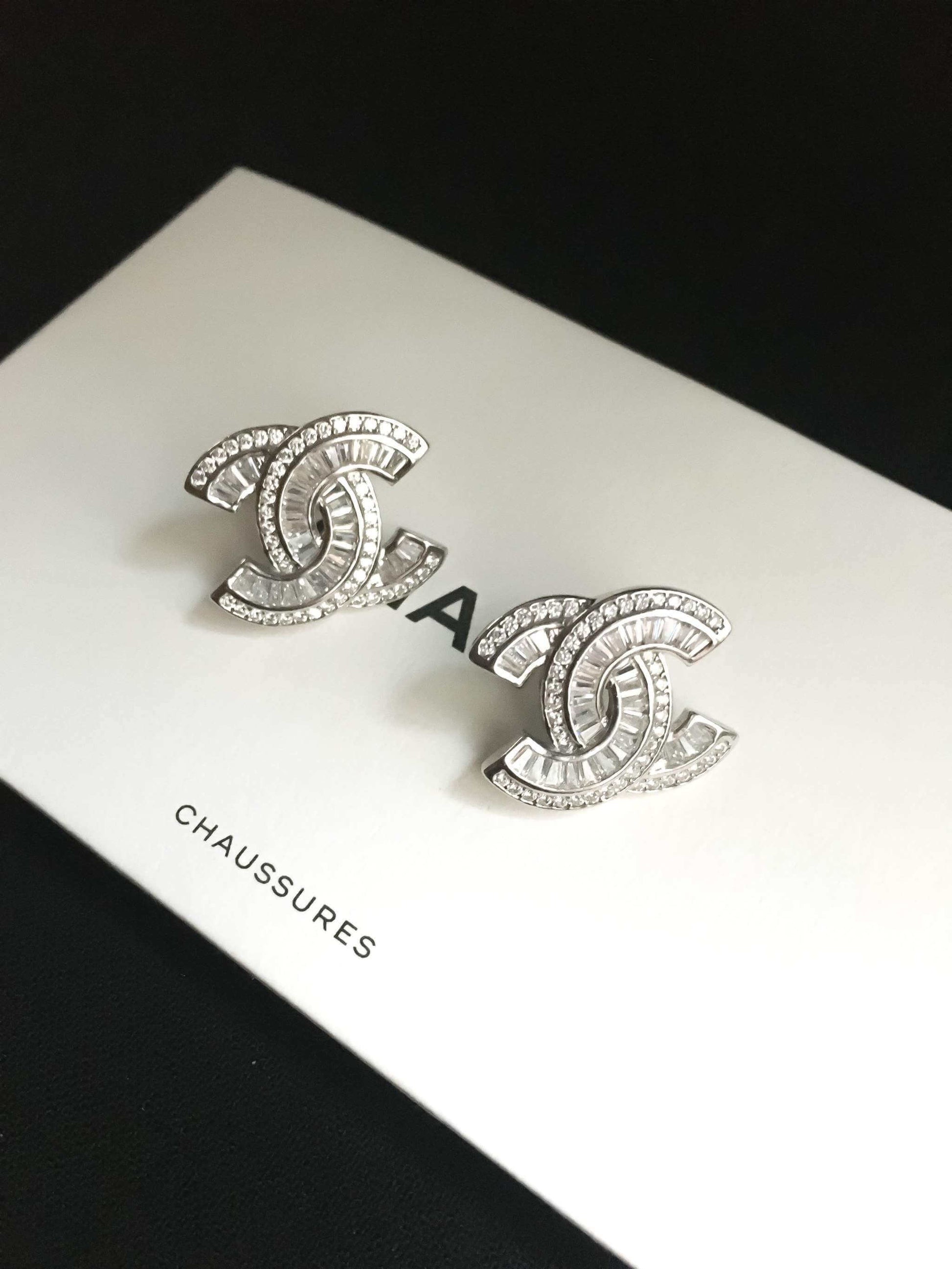 Vintage Chanel Zircon Stone Baguette Cut Chanel Earrings 925 Sterling Chanel Vintage Baguette Cut Earrings For Women.All of our products are 925 Sterling Silver and 925 Stamped.Shipping Free.Door to door Express Shipping Service.AmericEarringsVintage Chanel